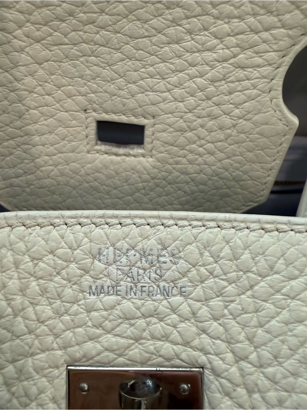 Hermes Cream Birkin 35 with Silver Hardware - Picture 6 of 10